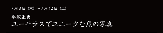 7月3日（木）～ 7月12日（土） 平塚正男 ユーモラスでユニークな魚の写真